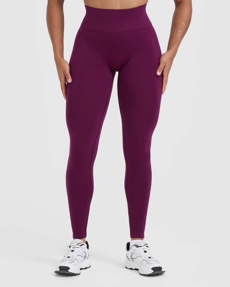 Purple Oner Active Effortless Seamless Leggings | 84032KUEM