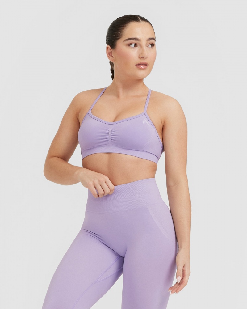 Purple Oner Active Effortless Strappy Bralette Sports Bras | 54729KUJN