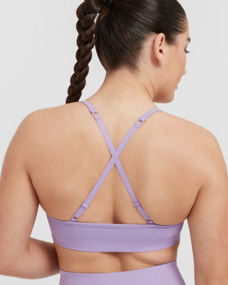 Purple Oner Active Effortless Strappy Bralette Sports Bras | 54729KUJN