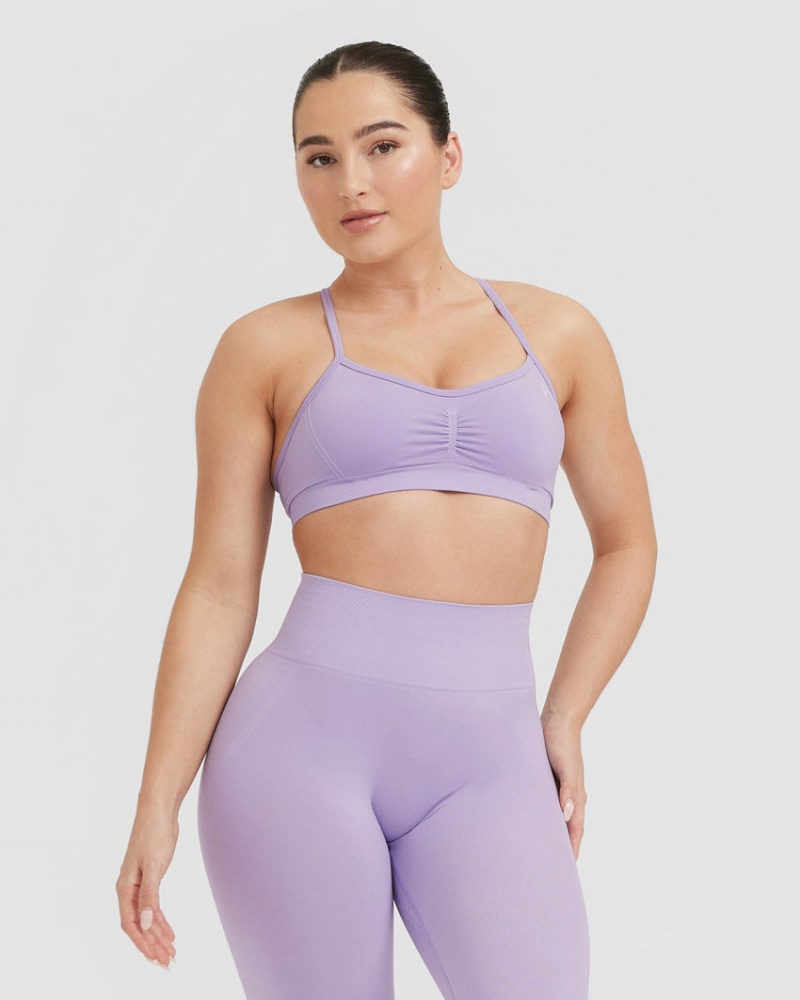 Purple Oner Active Effortless Strappy Bralette Sports Bras | 54729KUJN