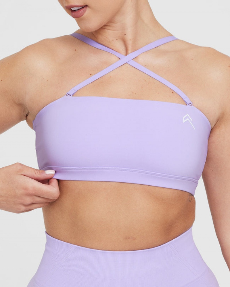 Purple Oner Active Everyday Bandeau Bralette Sports Bras | 72830WSUR