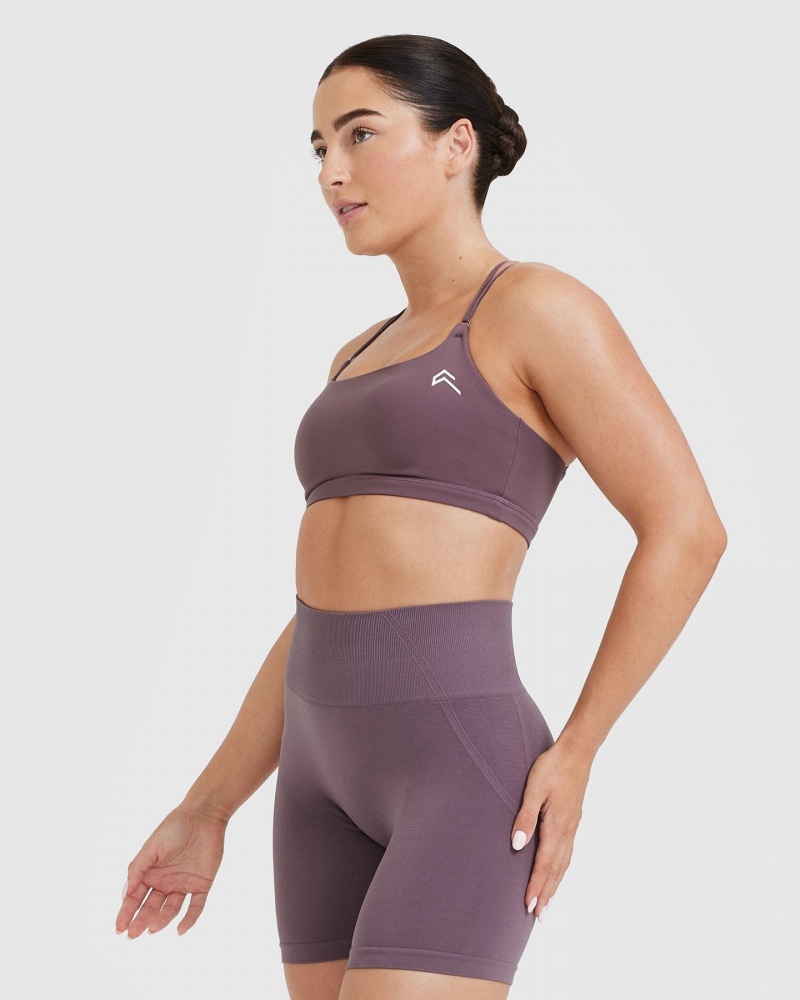 Purple Oner Active Everyday Cross Over Bralette Sports Bras | 45281HVJT