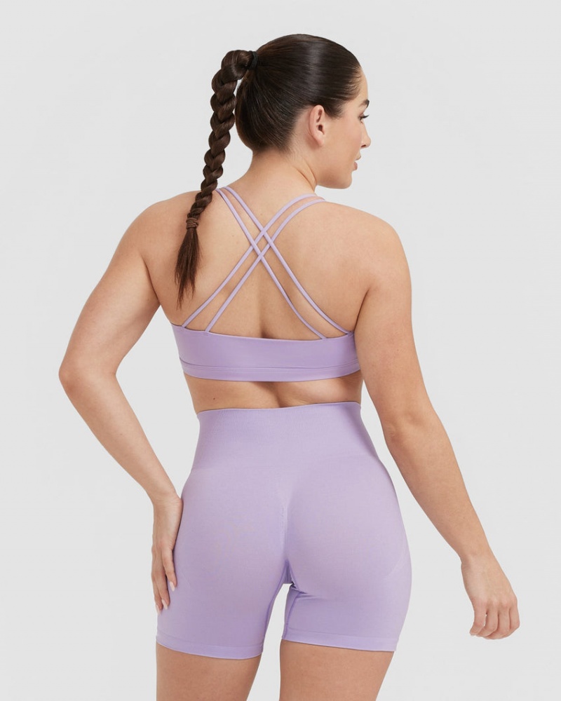 Purple Oner Active Everyday Cross Over Bralette Sports Bras | 43195YNQU