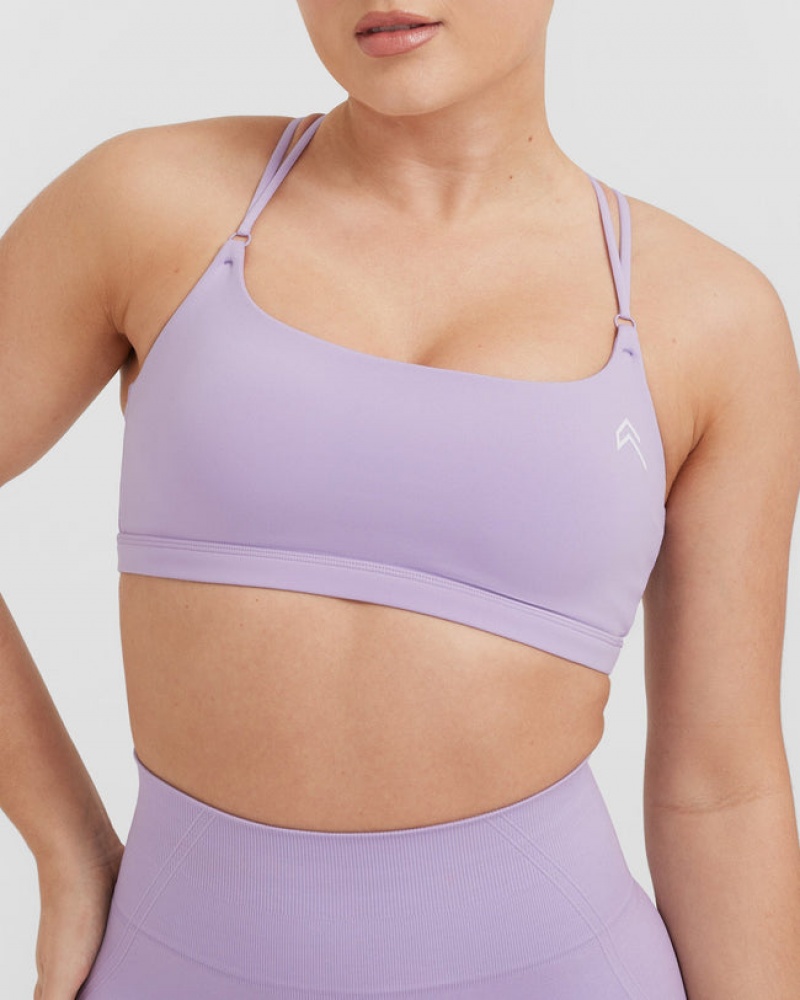 Purple Oner Active Everyday Cross Over Bralette Sports Bras | 43195YNQU