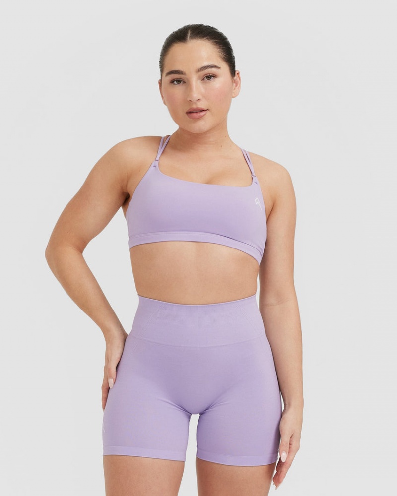 Purple Oner Active Everyday Cross Over Bralette Sports Bras | 43195YNQU