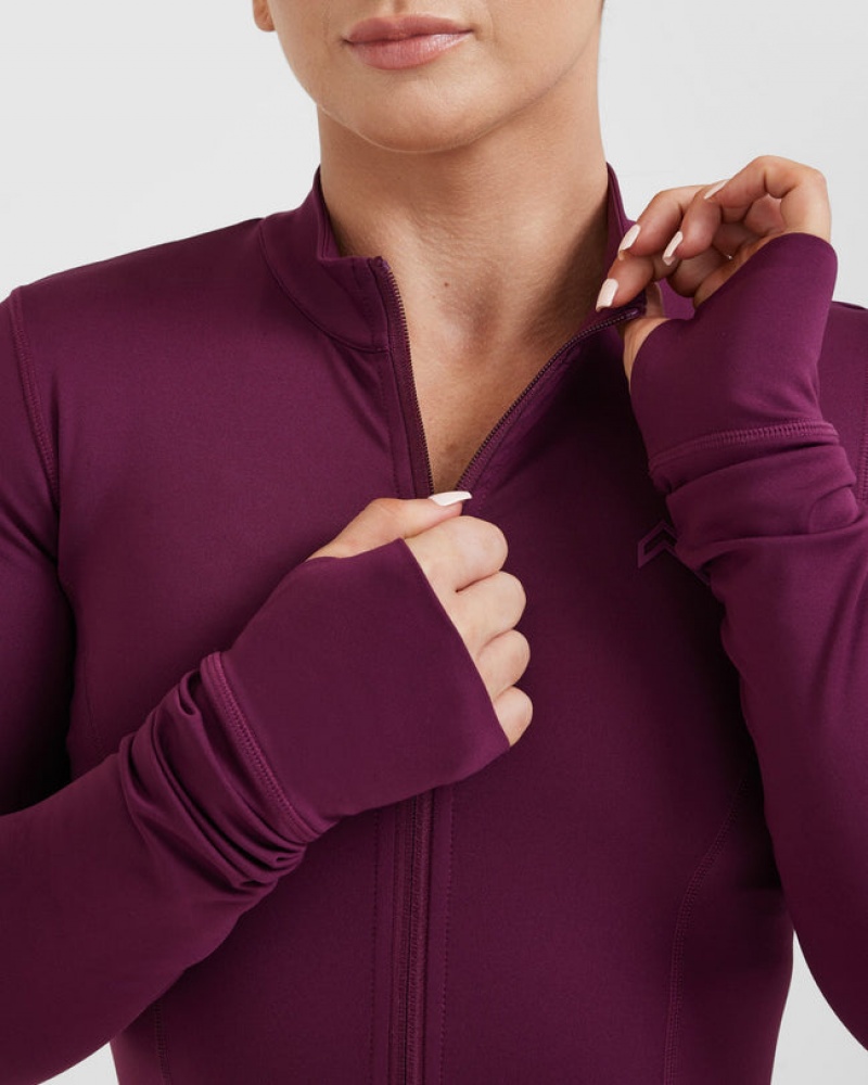 Purple Oner Active Timeless Crop Jackets | 60194OALB