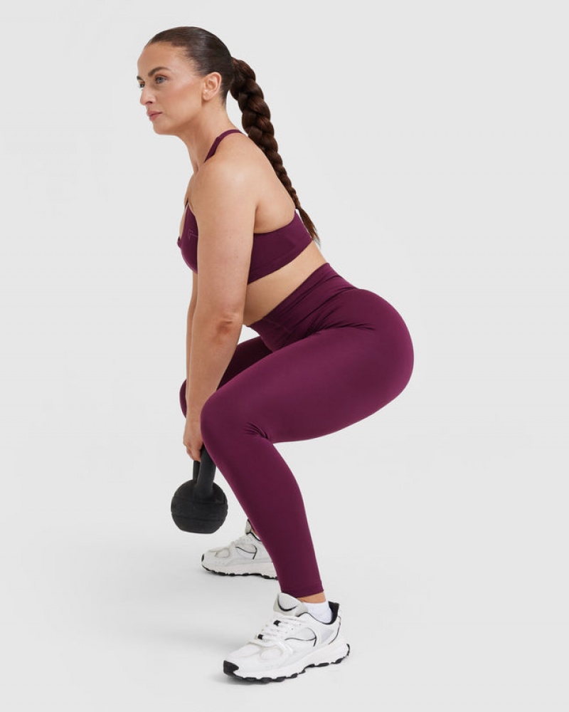 Purple Oner Active Timeless High Waisted Leggings | 15328XJEW