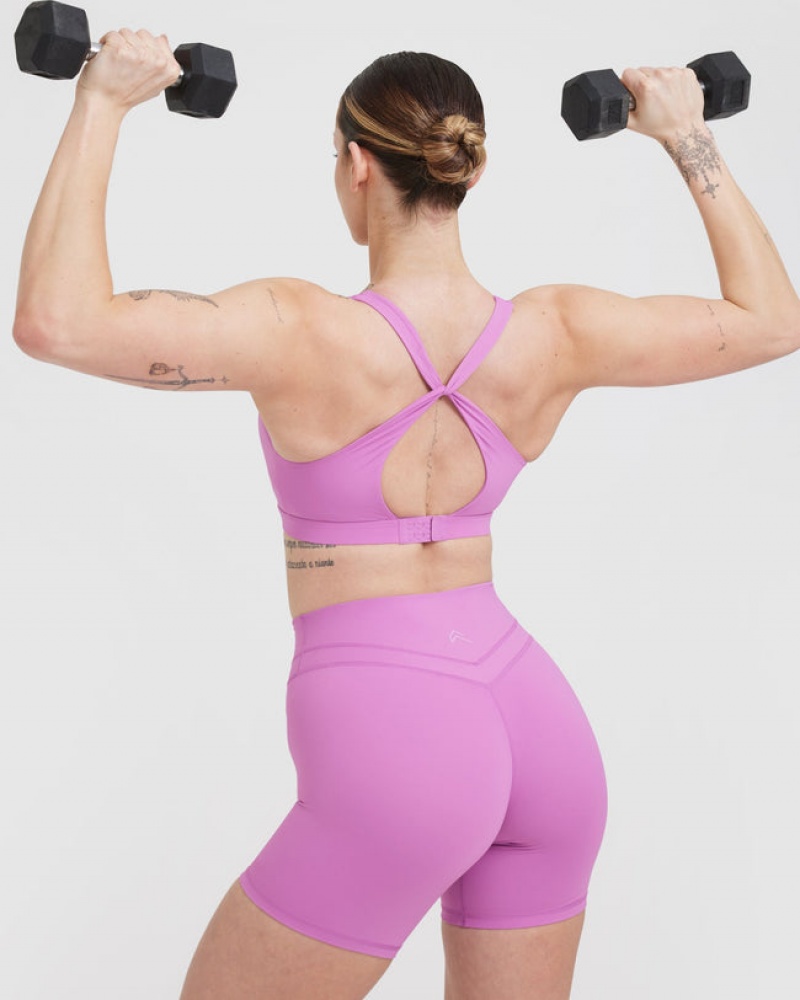 Purple Oner Active Unified Layered Sports Bras | 75618AEWV