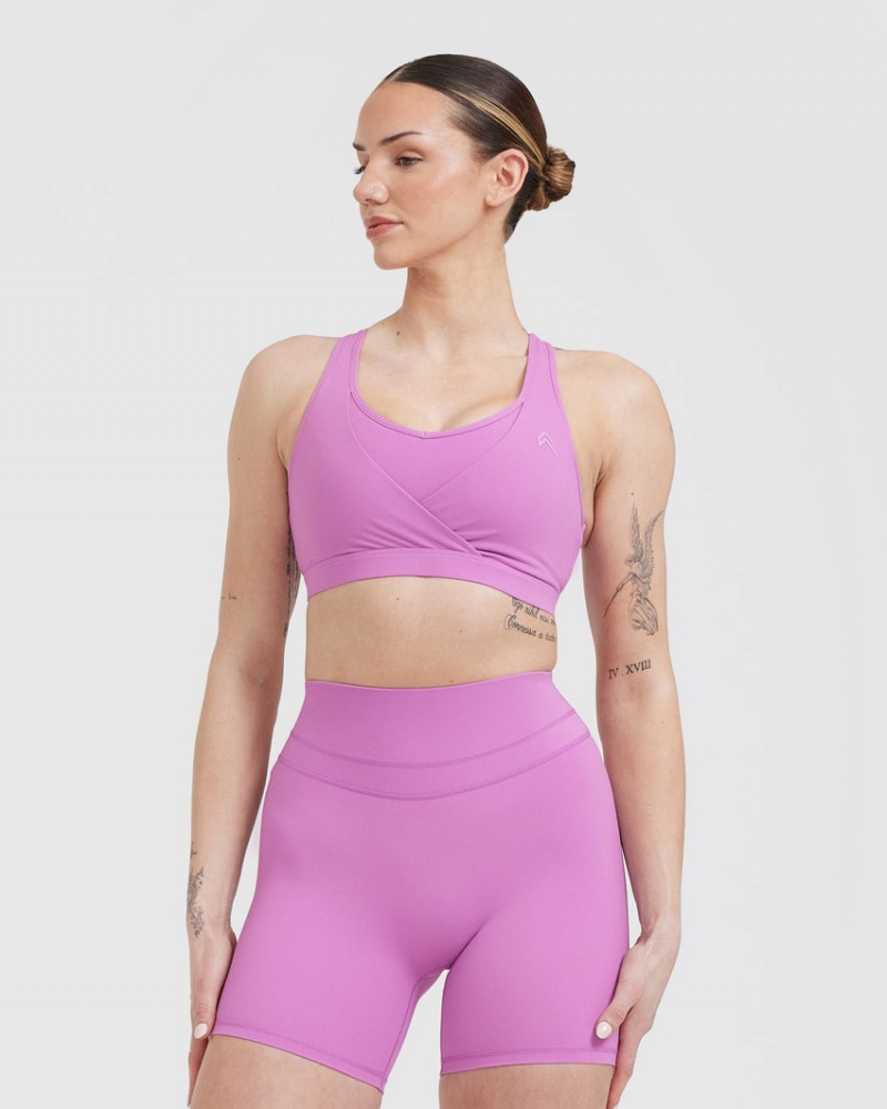 Purple Oner Active Unified Layered Sports Bras | 75618AEWV