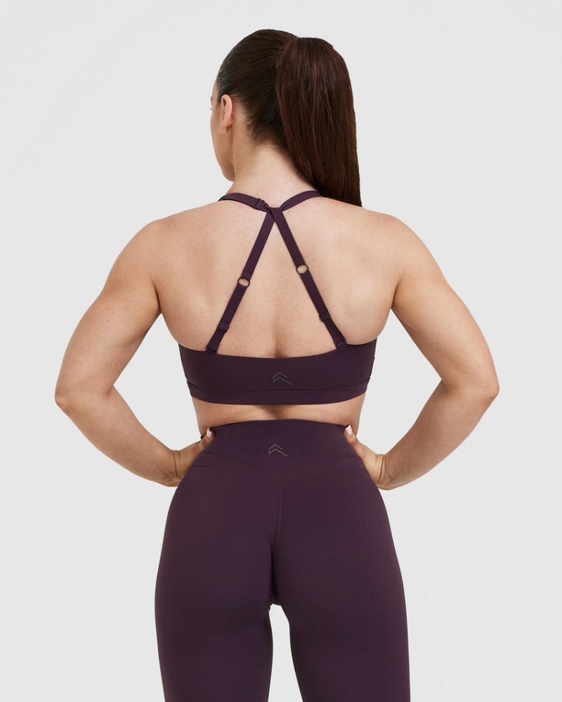 Purple Oner Active Unified Twist Sports Bras | 37285CWKZ