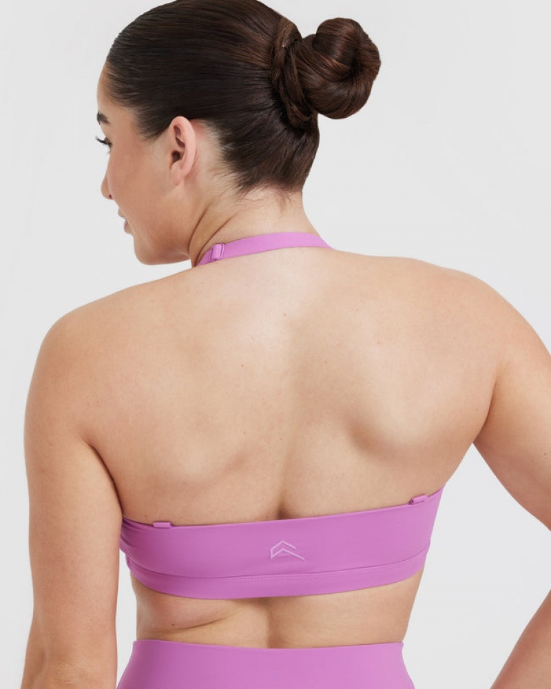 Purple Oner Active Unified Twist Sports Bras | 79036MTCF