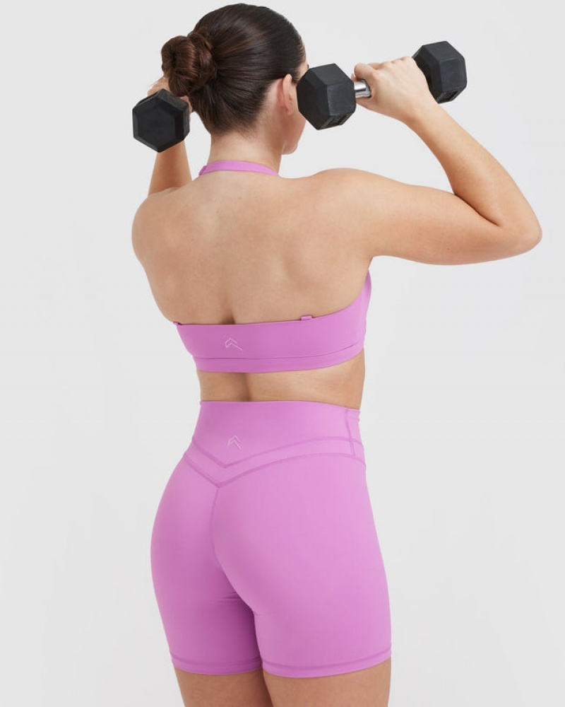 Purple Oner Active Unified Twist Sports Bras | 79036MTCF