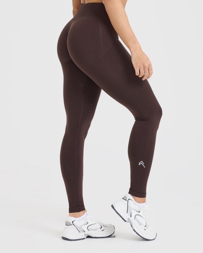 Purple / Brown Oner Active Effortless Seamless Leggings | 18745OSTF