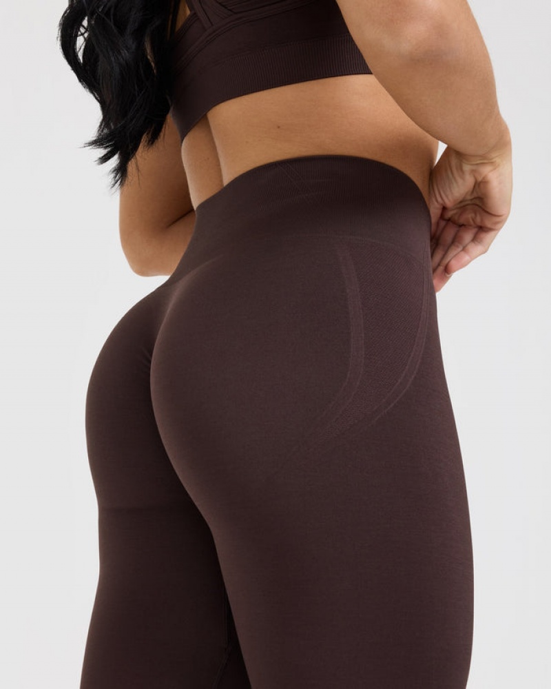 Purple / Brown Oner Active Effortless Seamless Leggings | 18745OSTF