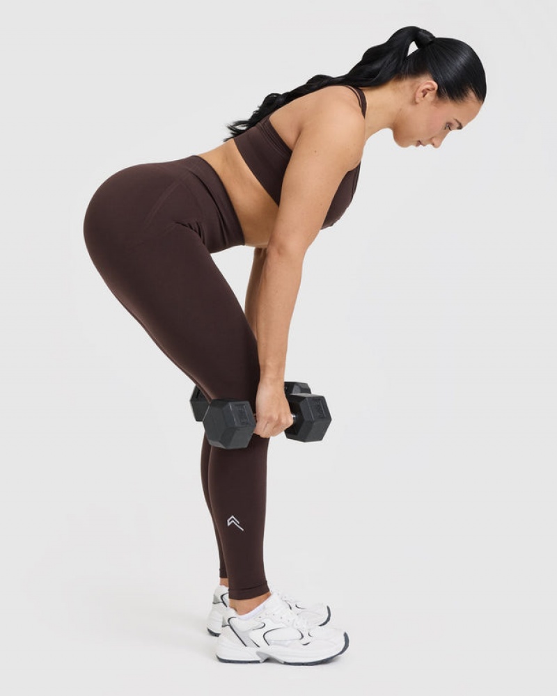 Purple / Brown Oner Active Effortless Seamless Leggings | 18745OSTF