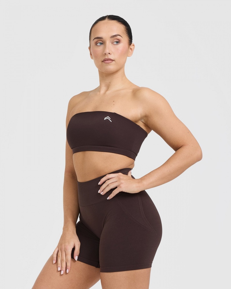 Purple / Brown Oner Active Everyday Bandeau Bralette Sports Bras | 96853JESK