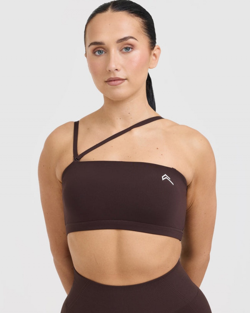 Purple / Brown Oner Active Everyday Bandeau Bralette Sports Bras | 96853JESK