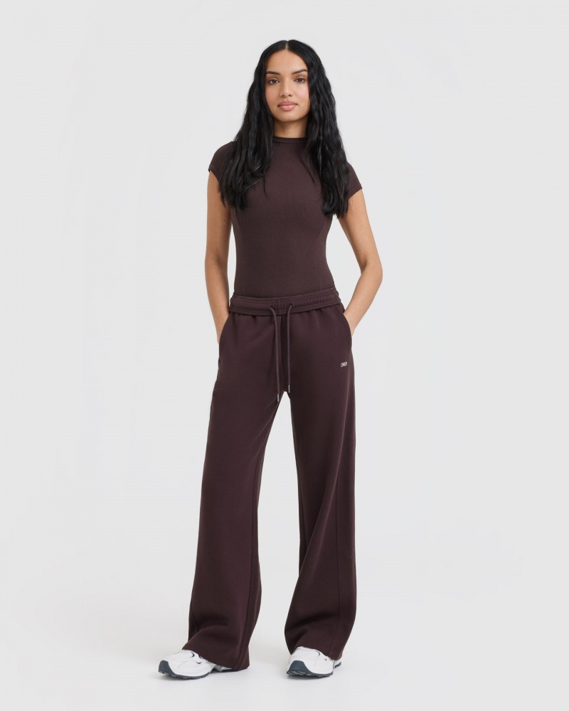 Purple / Brown Oner Active Foundations Straight Leg Joggers | 80162JPVD