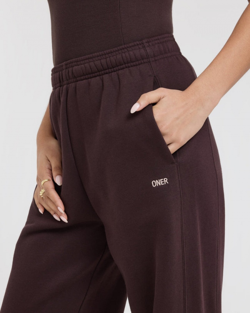 Purple / Brown Oner Active Foundations Straight Leg Joggers | 80162JPVD