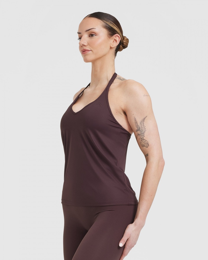 Purple / Brown Oner Active Go To Strappy Loose T Shirts | 37619EATY