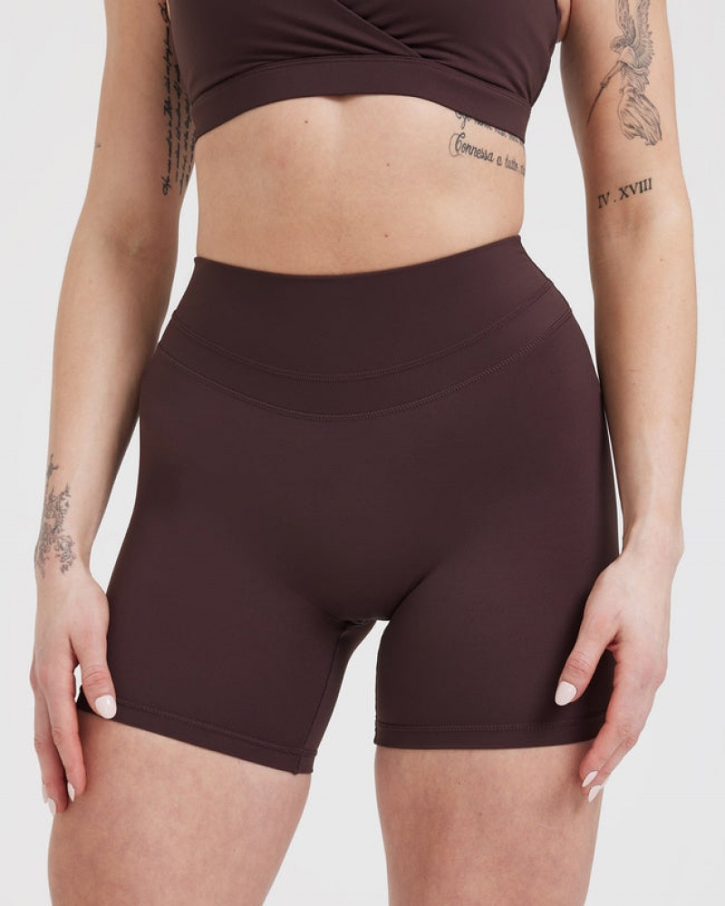 Purple / Brown Oner Active Unified High Waisted Shorts | 59376DUOJ