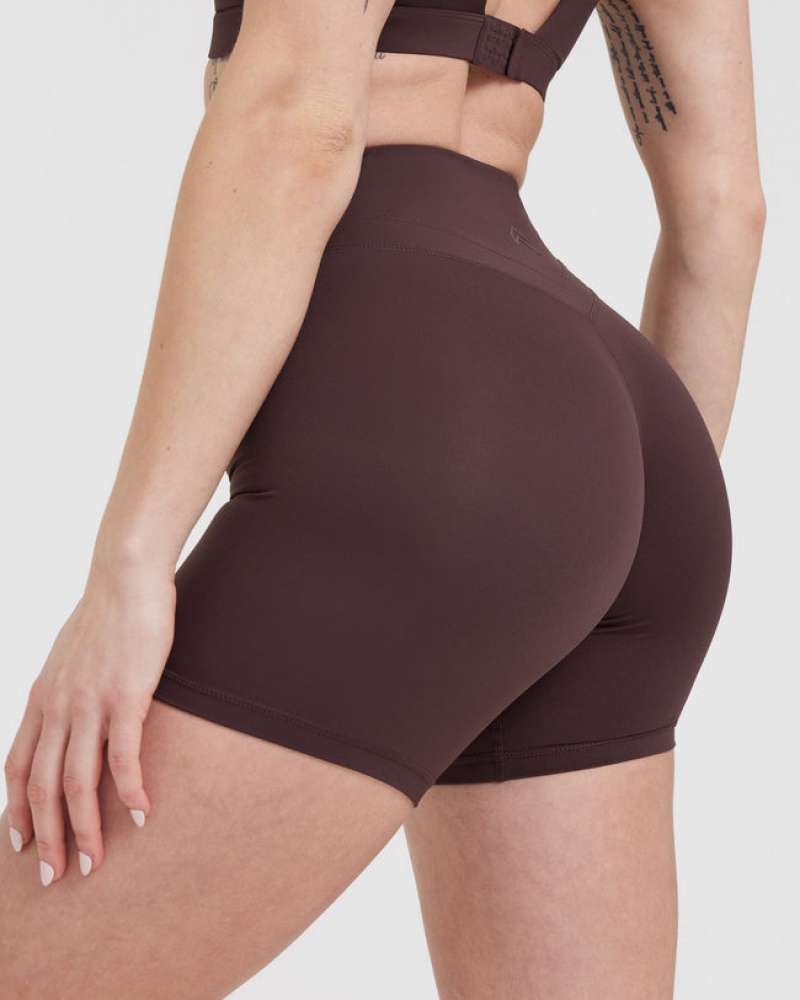 Purple / Brown Oner Active Unified High Waisted Shorts | 59376DUOJ