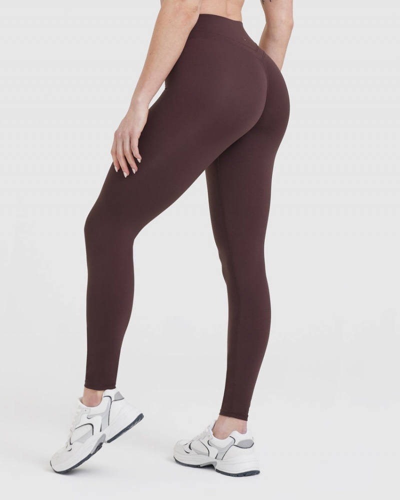 Purple / Brown Oner Active Unified High Waisted Leggings | 81594FDXW