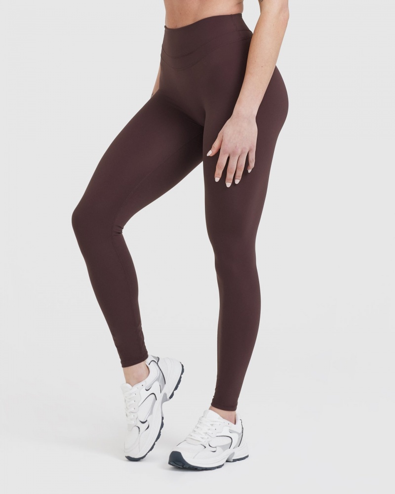 Purple / Brown Oner Active Unified High Waisted Leggings | 81594FDXW