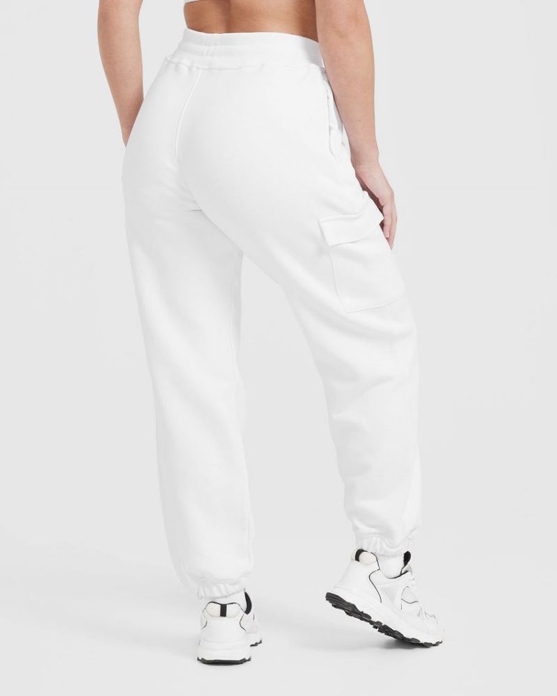 White Oner Active All Day Lightweight Cargo Joggers | 37642DOSA