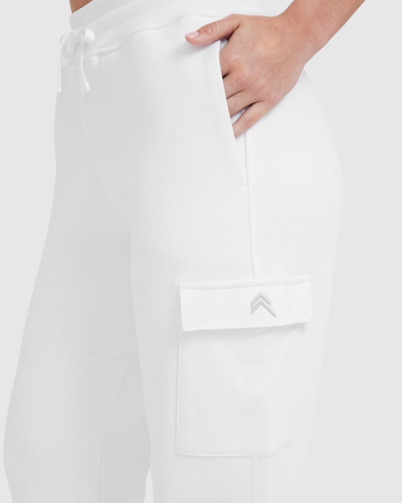 White Oner Active All Day Lightweight Cargo Joggers | 37642DOSA