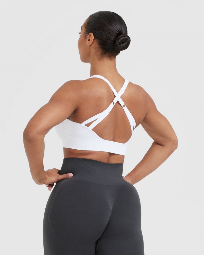 White Oner Active Classic Seamless 2.0 Bralette Sports Bras | 73908KMCU