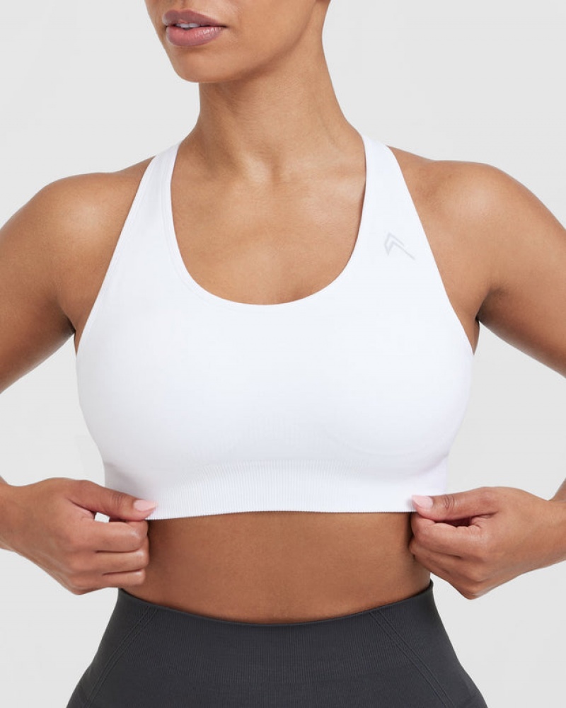 White Oner Active Classic Seamless 2.0 Bralette Sports Bras | 73908KMCU