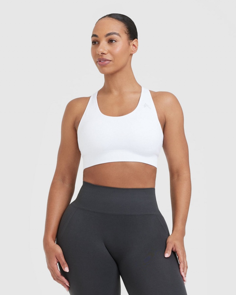 White Oner Active Classic Seamless 2.0 Bralette Sports Bras | 73908KMCU