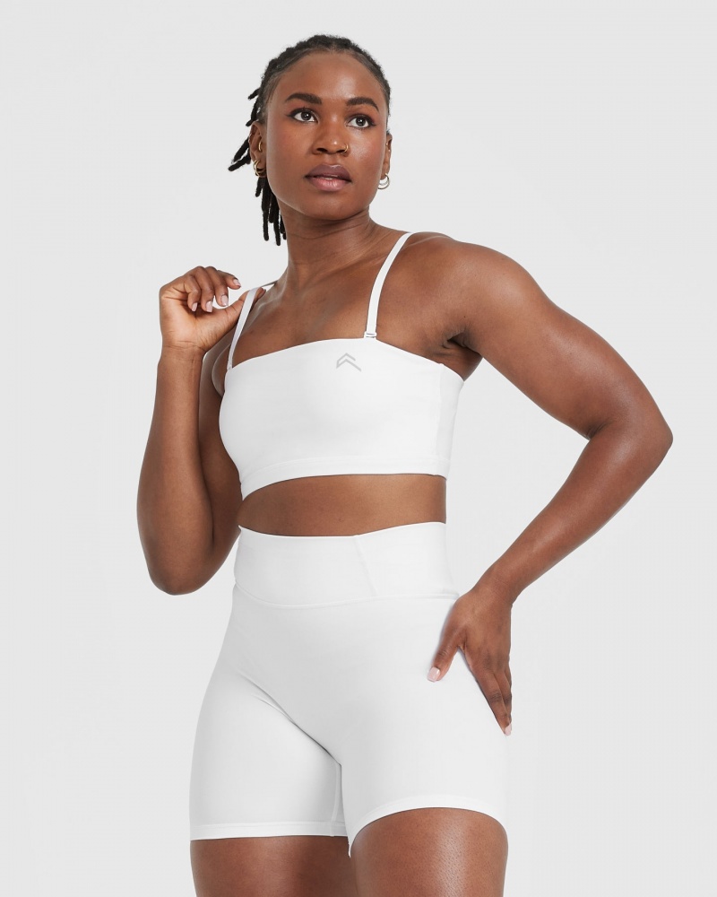 White Oner Active Everyday Bandeau Bralette Sports Bras | 68239CBYS