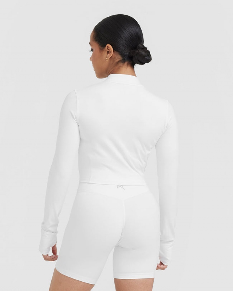 White Oner Active Timeless Crop Jackets | 81270ZXPF