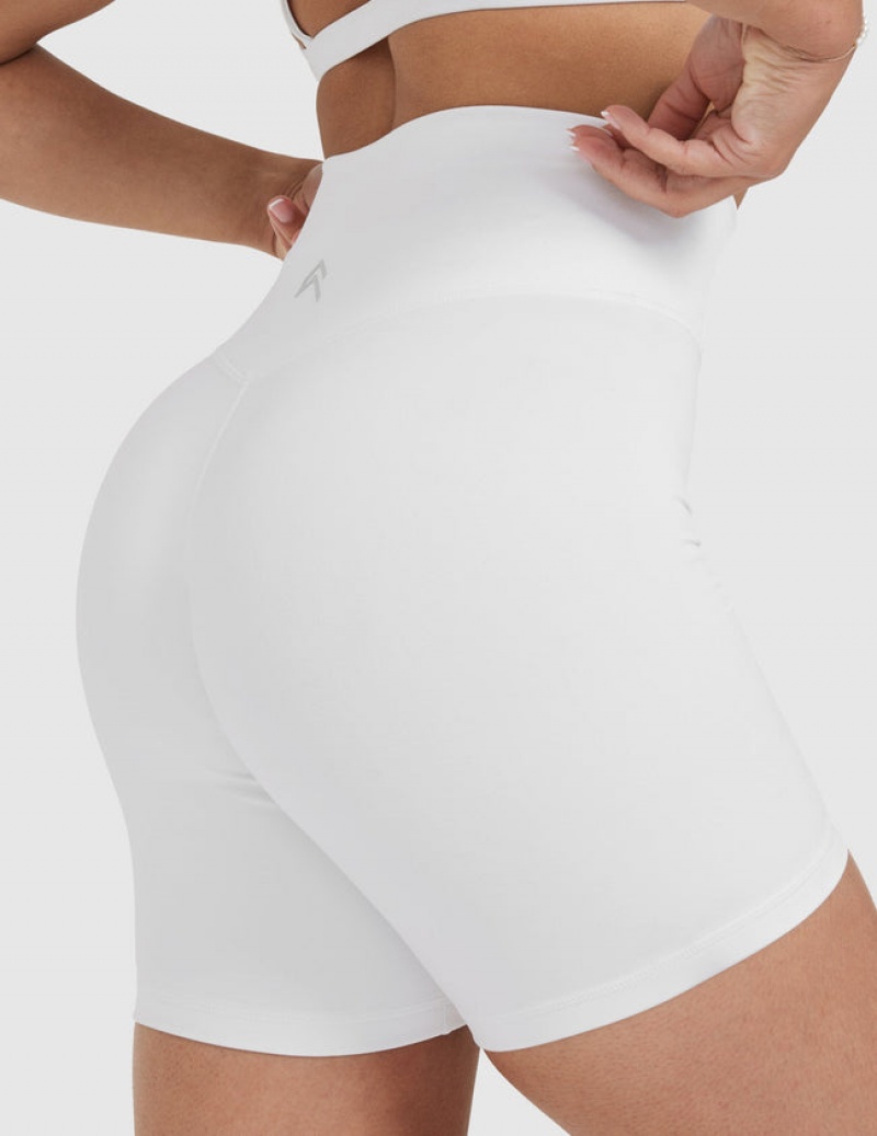 White Oner Active Timeless High Waisted Shorts | 14659VKBL