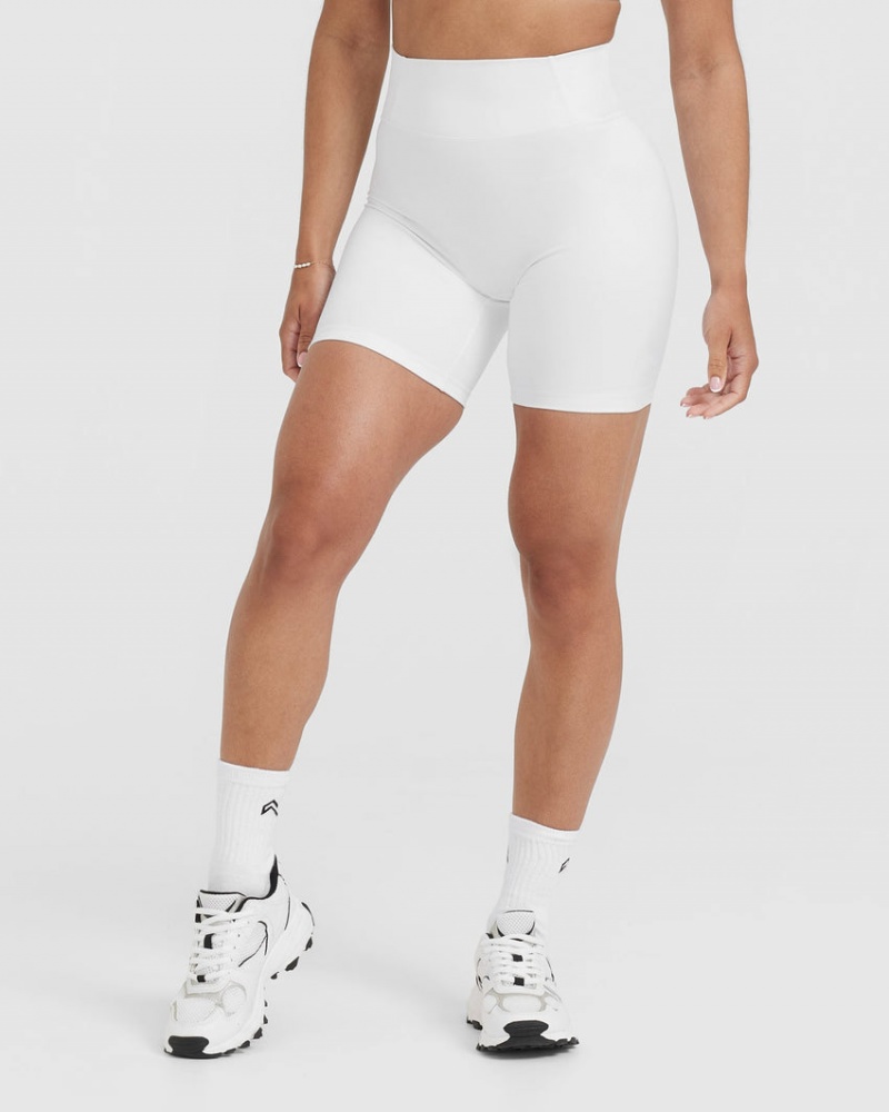 White Oner Active Timeless High Waisted Shorts | 14659VKBL