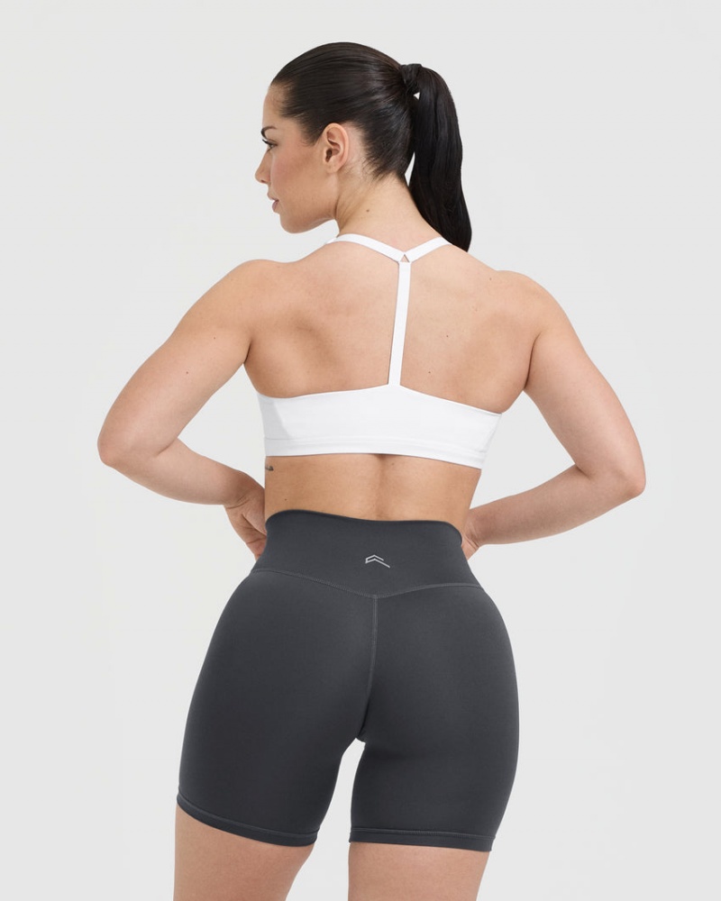 White Oner Active Timeless Square Neck Sports Bras | 50318SXUP