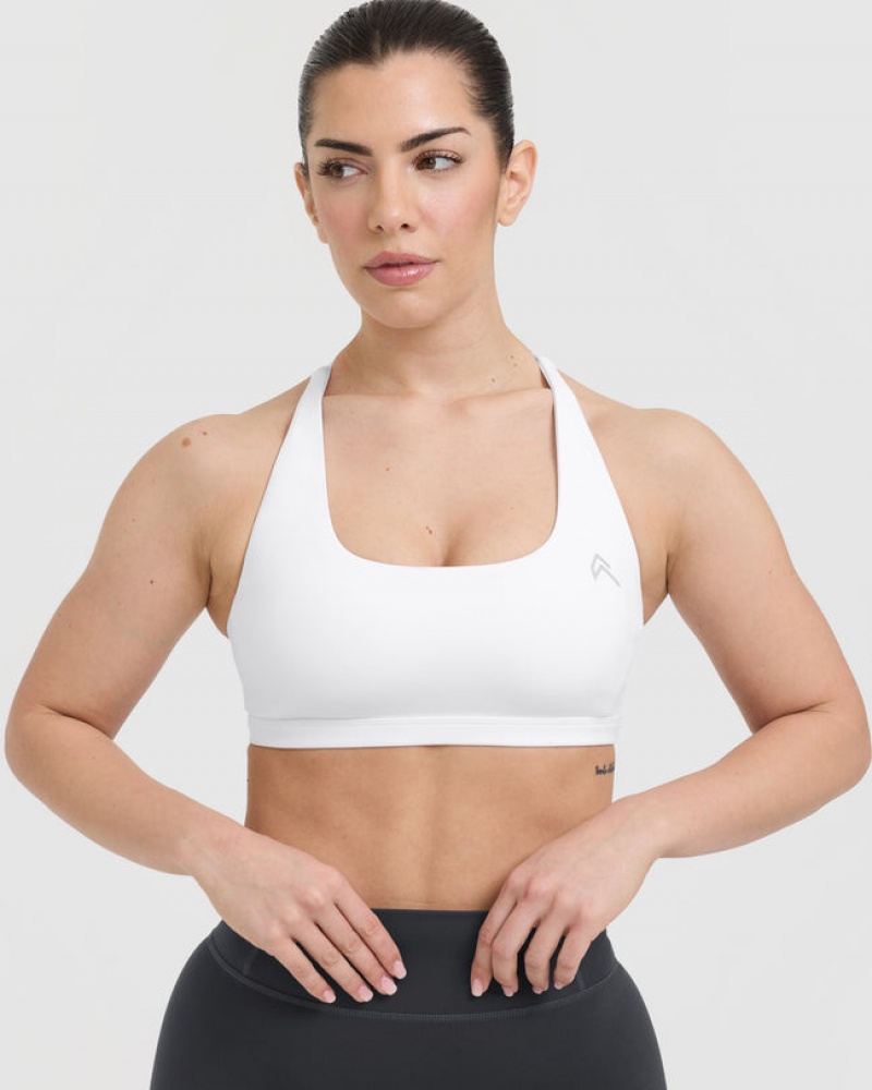 White Oner Active Timeless Square Neck Sports Bras | 50318SXUP