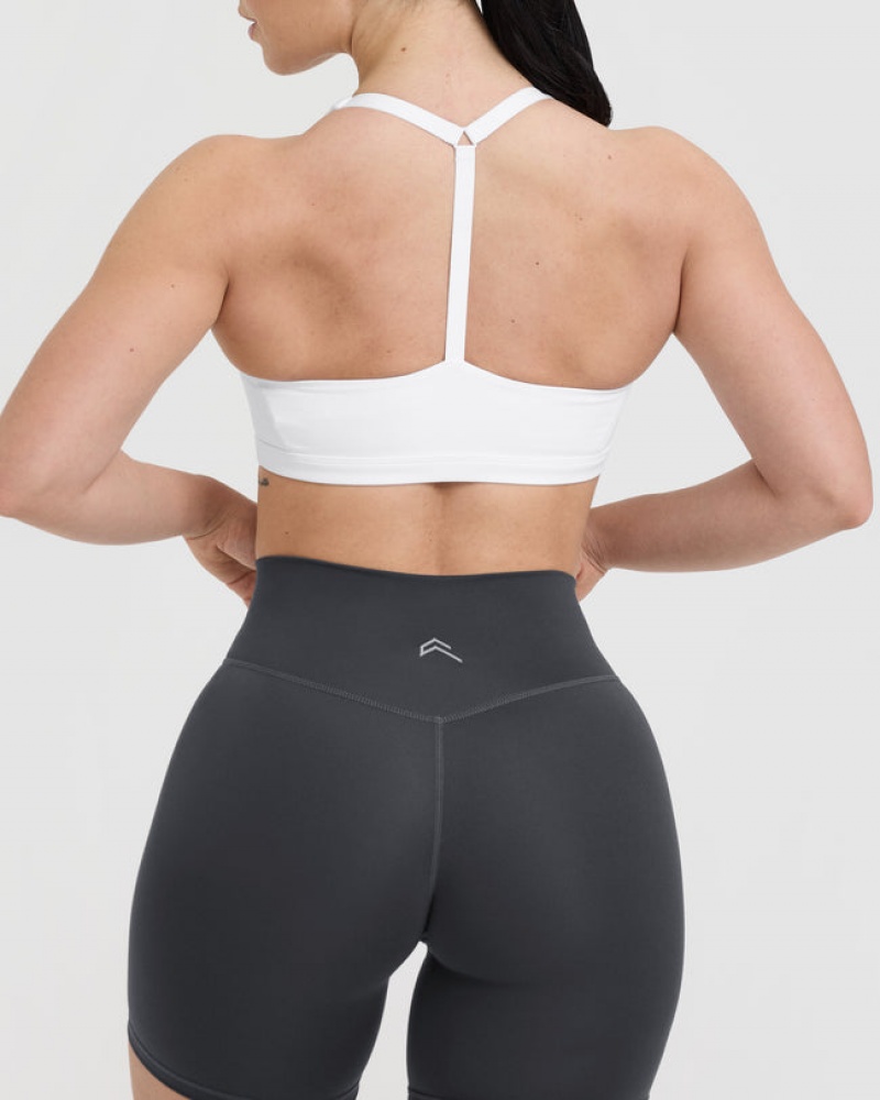 White Oner Active Timeless Square Neck Sports Bras | 50318SXUP