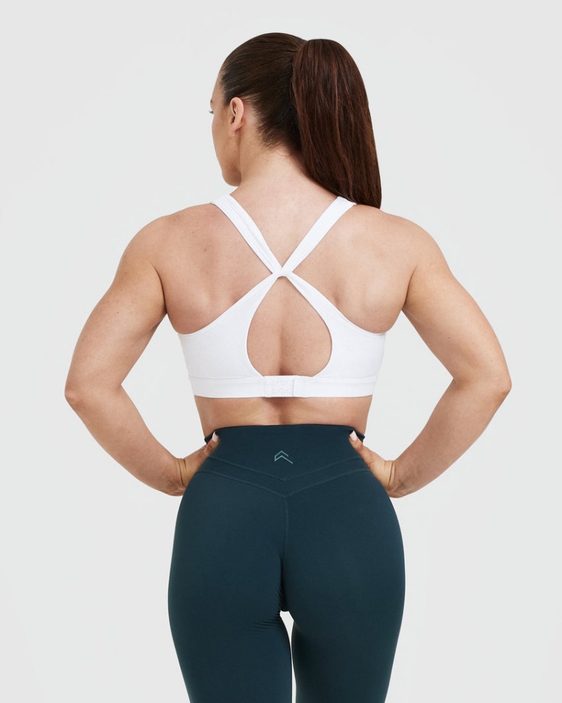 White Oner Active Unified Layered Sports Bras | 02837DPUS