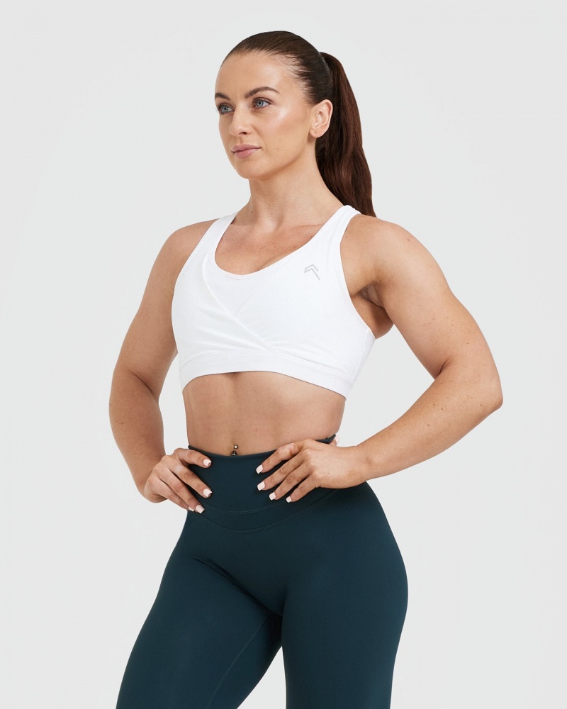 White Oner Active Unified Layered Sports Bras | 02837DPUS