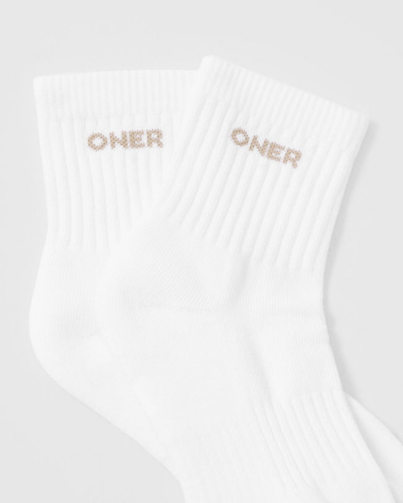 White / Light Brown / Blue Oner Active Mid Crew 2 Pack Accessories | 43725IHEK